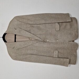 Stafford Men's Cream 100% Silk Business Careerwear Blazer Jacket Size 44L